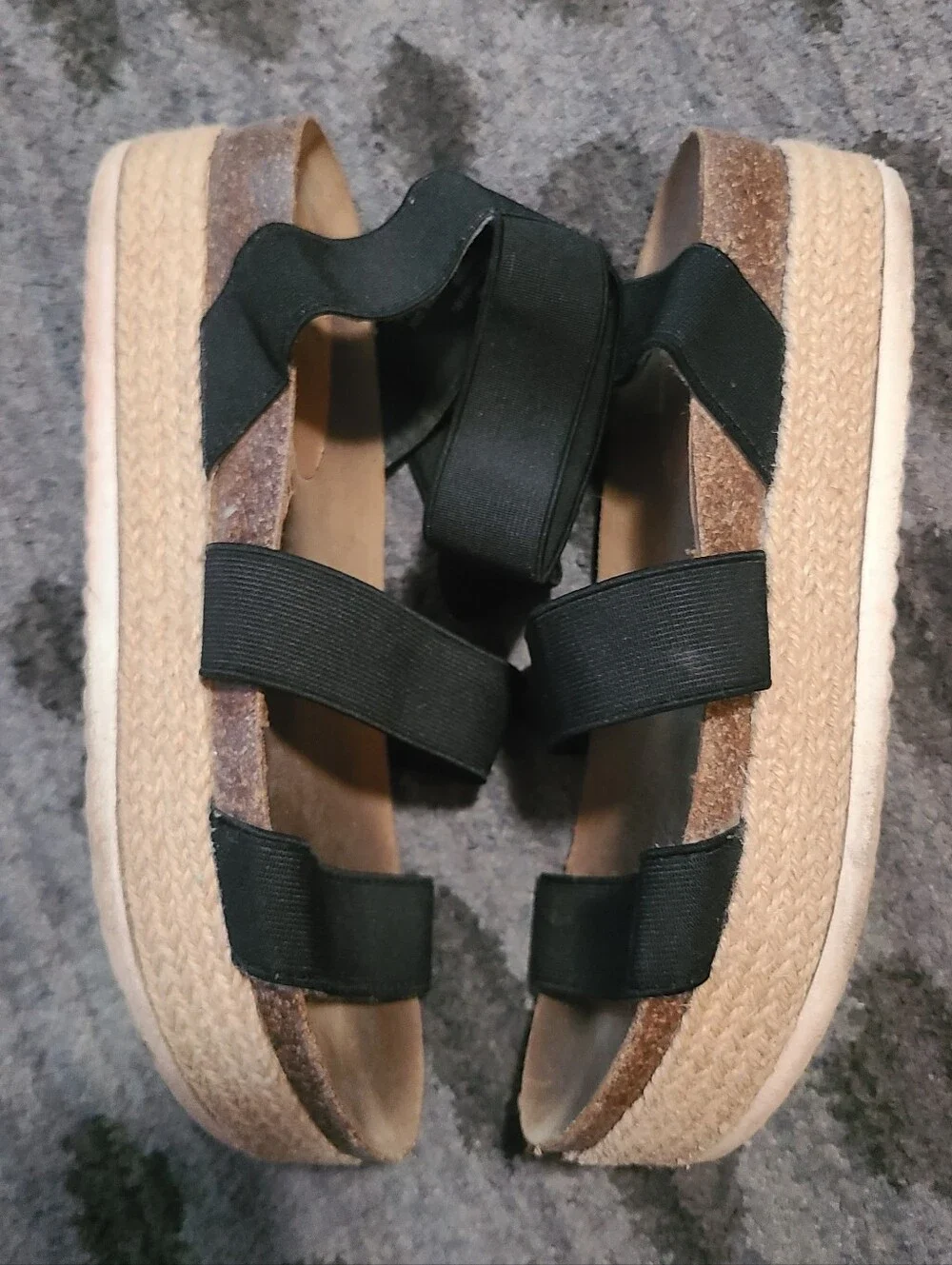 Aloha Island Espadrille Platform Sandals sz 9